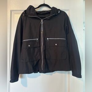 Zara Black Windbreaker Like New
